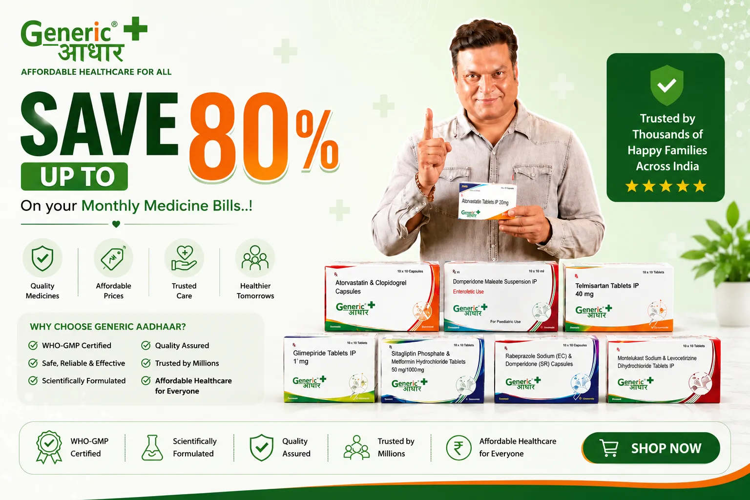Daya from CID promoting generic medicine of generic aadhaar