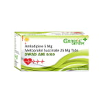Amlodipine 5 mg + Metoprolol Succinate 25 mg (PR) Tabs