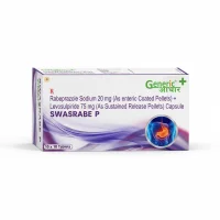Rabeprazole Sodium 20 mg (As enteric Coated Pellets) + Levosulpiride 75 mg (As Sustained Release Pellets) Caps (SWASRABE  L 20/75 cap)- GA