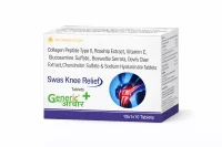 Collagen peptide type-11  40mg+Glucosamine sulphate  750mg +Rose hip ext. 275 mg+ Boswellia Serrata 75mg+Chondroition Sulphatem 200mg + Sodium Hyaluronate 30mg+Devil's Claw Ext.100mg + Vitamin C 35 mg Tabs (Swas Knee Relief)- GA