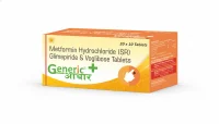 Glimepiride 1 mg + Voglibose 0.2 mg +Metformin 500 mg (SR)Tabs- GA