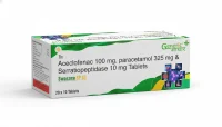 Aceclofenac 100 mg +Paracetamol  325 mg + Serratiopeptidase 10 mg (Swasace SP 10) Tabs- GA