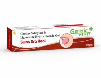 Choline salicylate 8.7 % w/w + Lignocaine HCL 2 % w/w Mouth Ulcer Gel ( Swas Ora Heal) - GA