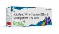 Aceclofenac 100 mg + Paracetamol 325 mg +Serratiopeptidase 15 mg (SWASACE-SP)Tabs -GA
